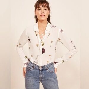 Reformation Violet Top - Gardenia